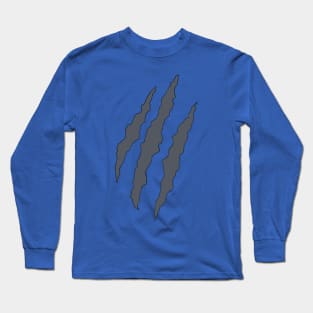 Claw Slash (Grey) Long Sleeve T-Shirt